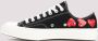 Comme des Garçons Play Zwarte Hart Lage Sneakers Black Dames - Thumbnail 2