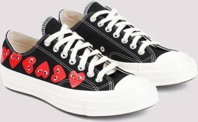 Comme des Garçons Play Zwarte Hart Lage Sneakers Black Dames