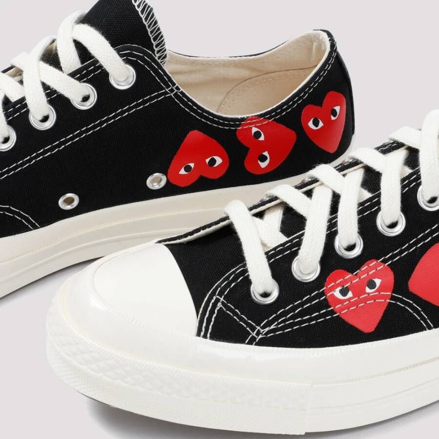 Comme des Garçons Play Zwarte Hart Lage Sneakers Black Dames