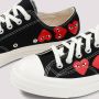 Comme des Garçons Play Zwarte Hart Lage Sneakers Black Dames - Thumbnail 4