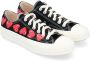 Comme des Garçons Play Rode Hart Canvas Sneakers Black Heren - Thumbnail 4