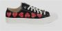Comme des Garçons Play Zwarte Heart Low-Top Canvas Sneakers Multicolor - Thumbnail 15