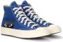 Comme des Garçons Blauwe Canvas High-Top Sneakers met CDG Heart Logo Blue - Thumbnail 2