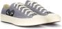 Comme des Garçons Play Grijze Canvas Lage Sneaker met Zwart Hart Gray Unisex - Thumbnail 2