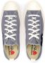 Comme des Garçons Play Grijze Canvas Lage Sneaker met Zwart Hart Gray Unisex - Thumbnail 3