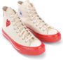 Comme des Garçons Rode zool hoge top Chuck Taylor Beige Heren - Thumbnail 4