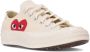 Comme des Garçons Play Canvas Heart Sneakers met Contrasterende Hiel White - Thumbnail 2