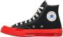 Comme des Garçons Play Hoge Chuck Taylor All Star Sneakers in Zwart en Rood Black Dames - Thumbnail 6