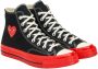 Comme des Garçons Play Hoge Chuck Taylor All Star Sneakers in Zwart en Rood Black Dames - Thumbnail 5