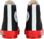Comme des Garçons Play Hoge Chuck Taylor All Star Sneakers in Zwart en Rood Black Dames - Thumbnail 7