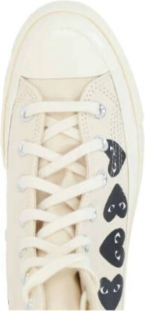 Comme des Garçons Play Witte High-Top Canvas Sneakers White Dames