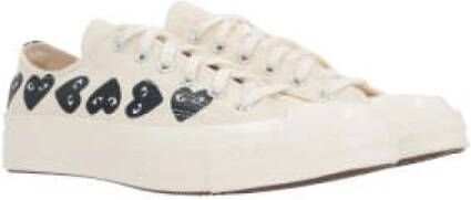 Comme des Garçons Play Witte lage sneakers met Filip Pagowski hartprint White Dames