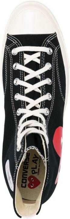 Comme des Garçons Play Zwarte Canvas Chuck Taylor 70 High-Top Sneakers Zwart Unisex