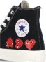 Comme des Garçons Play Zwarte Canvas High Top Sneakers - Thumbnail 2