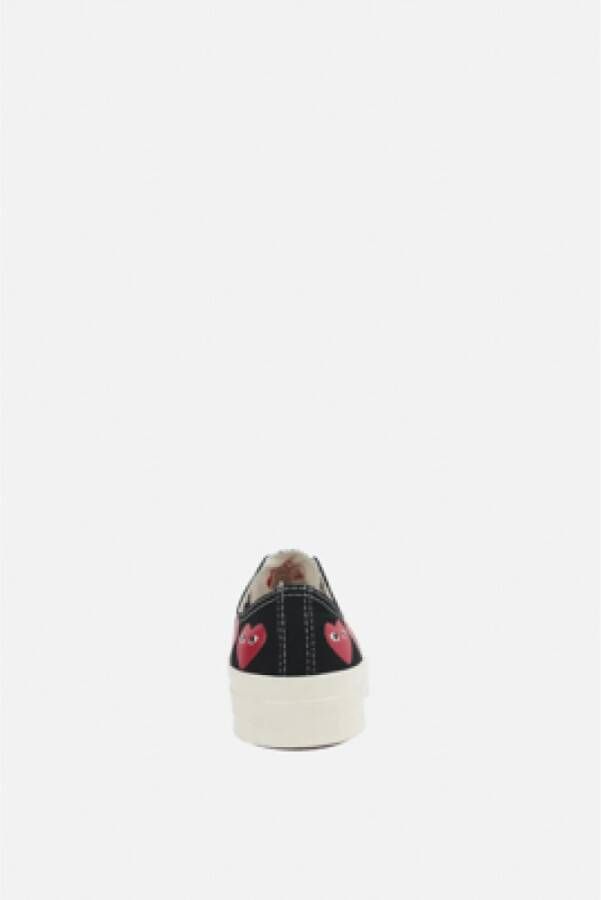 Comme des Garçons Play Zwarte Converse Lage Sneakers met Hartprint Black Heren