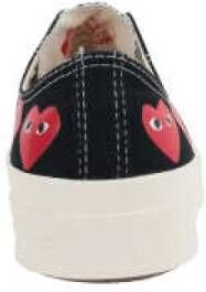 Comme des Garçons Play Zwarte Converse Sneakers met Filip Pagowski Hartprint Black Dames