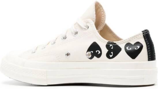 Comme des Garçons Play Zwarte Heart Chuck '70 Lage Sneakers White Heren