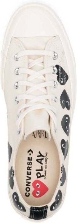 Comme des Garçons Play Zwarte Heart Chuck '70 Lage Sneakers White Heren