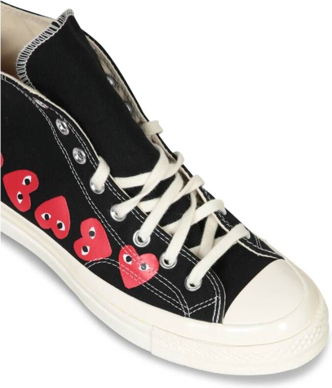 Comme des Garçons Play Zwarte High-Top Sneakers Urban Stijl