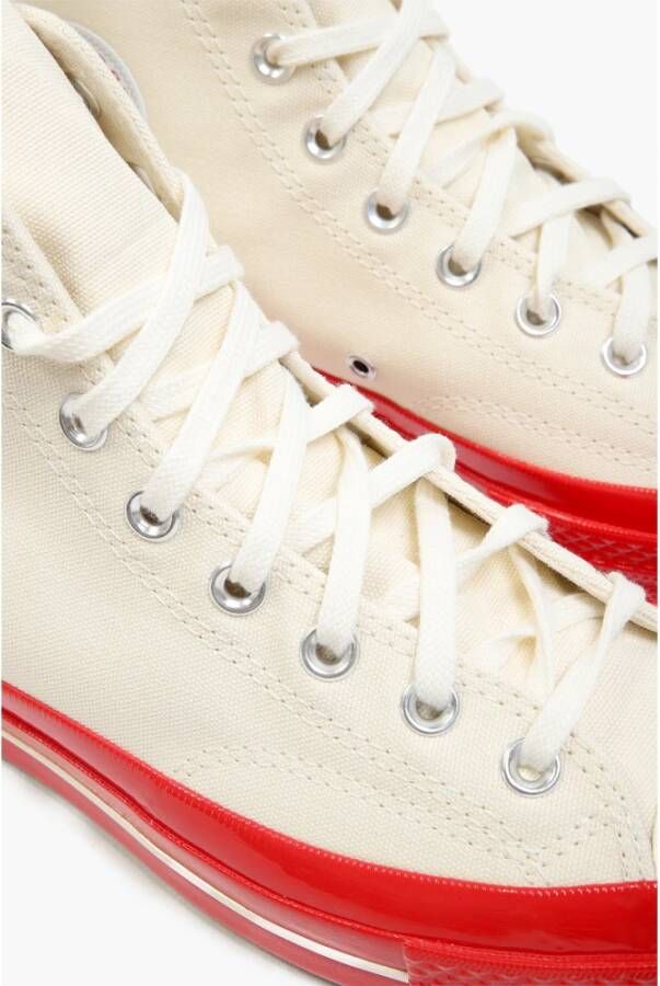 Comme des Garçons Rode zool hoge top Chuck Taylor Beige Heren