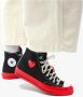 Comme des Garçons Play Hoge Chuck Taylor All Star Sneakers in Zwart en Rood Black Dames - Thumbnail 12