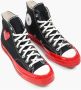 Comme des Garçons Play Hoge Chuck Taylor All Star Sneakers in Zwart en Rood Black Dames - Thumbnail 13