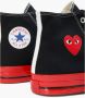 Comme des Garçons Play Hoge Chuck Taylor All Star Sneakers in Zwart en Rood Black Dames - Thumbnail 14