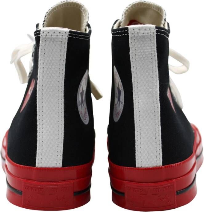 Comme des Garçons Zwarte Chuck 70 met rode zool Zwart Dames