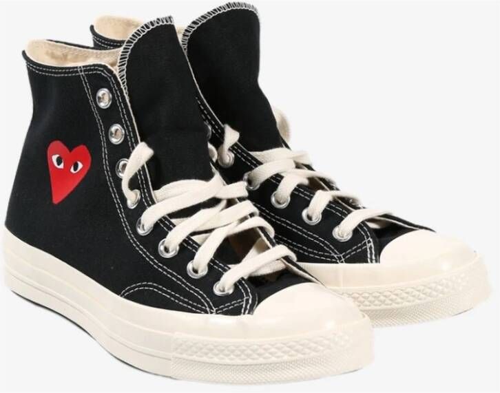 Comme des Garçons Zwarte Canvas Veterschoenen Black Heren