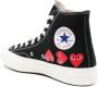Comme des Garçons Zwarte Hartprint Canvas Sneakers Black Dames - Thumbnail 4