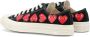 Comme des Garçons Zwarte Hartprint Lage Sneakers - Thumbnail 2