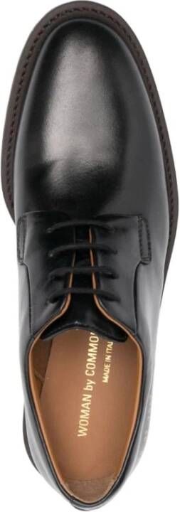 Common Projects Casual Zwarte Leren Sneakers met Rubberen Zool