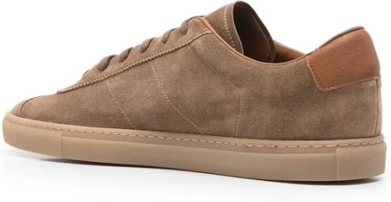 Common Projects Kameel Suède Veters Rubberen Zool Schoen