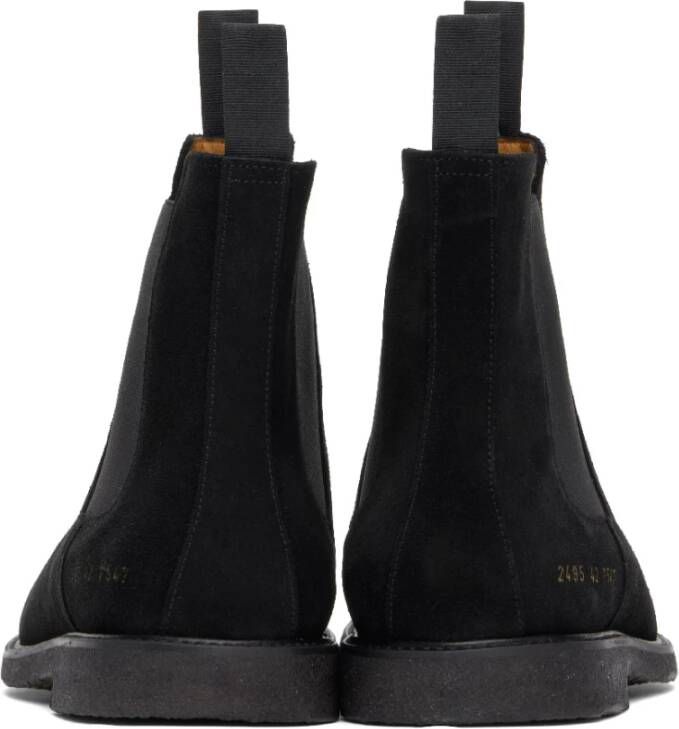 Common Projects Klassieke Gewaxte Suède Zwarte Schoenen