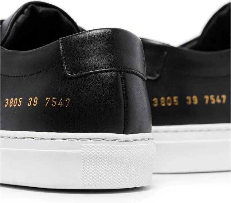 Common Projects Klassieke witte lage sneakers Black Dames