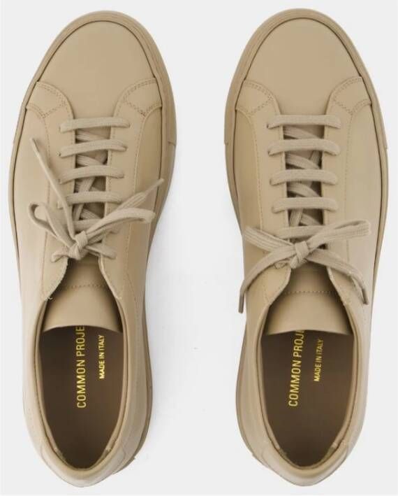 Common Projects Koffie Leren Lage Sneakers Brown Heren