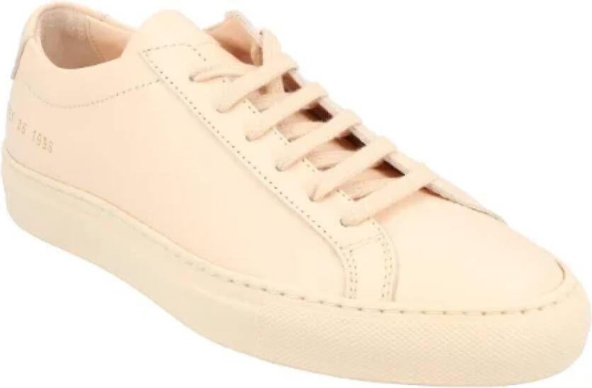 Common Projects Leather sneakers Beige Dames