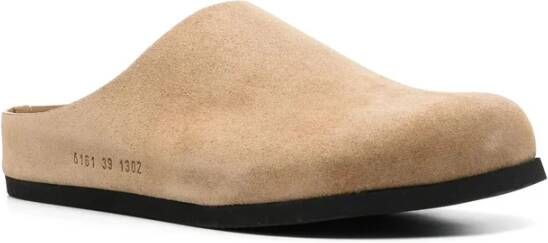 Common Projects Lichtbruine platte rubberen zool schoenen