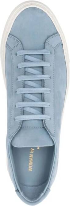 Common Projects Powder Blue Lage Top Sneakers Blue Dames