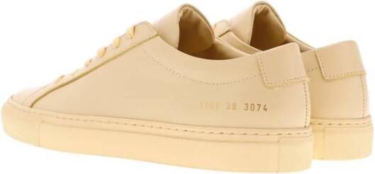 Common Projects Gele Leren Sneakers Gemaakt in Italië Geel Dames