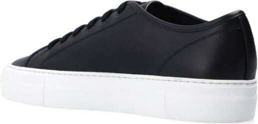 Common Projects Zwarte Tournament Low Super Leren Sneakers Zwart Dames