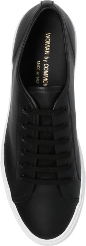 Common Projects Zwarte Tournament Low Super Leren Sneakers Zwart Dames