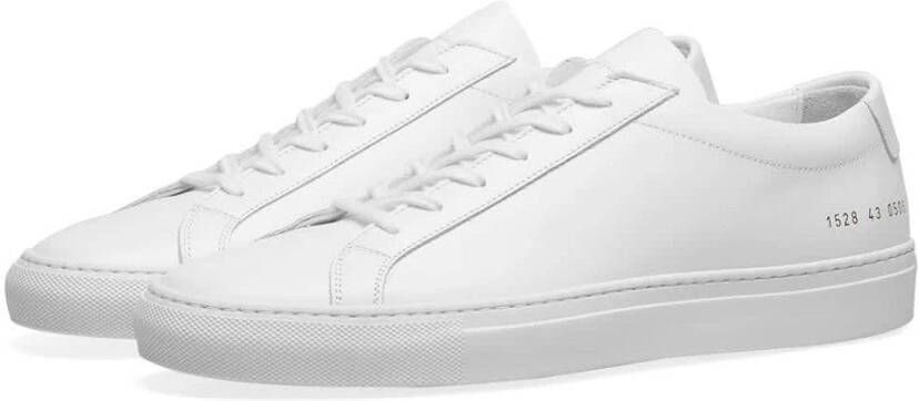 Common Projects Wit Leren Lage Sneakers White Heren