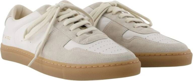 Common Projects Witte Leren Slimme Sneakers