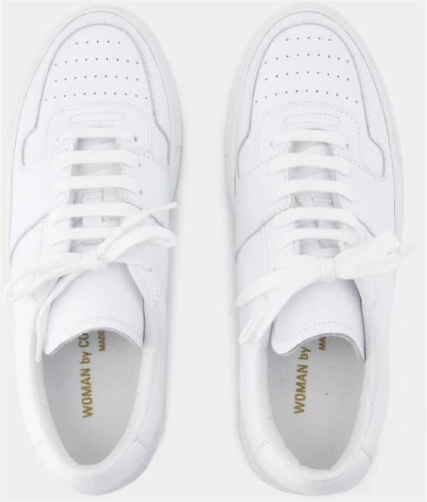 Common Projects Witte Leren Sneakers Ronde Neus White Dames