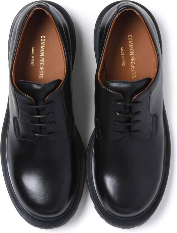 Common Projects Zwarte Chunky Derby Schoenen Black Heren