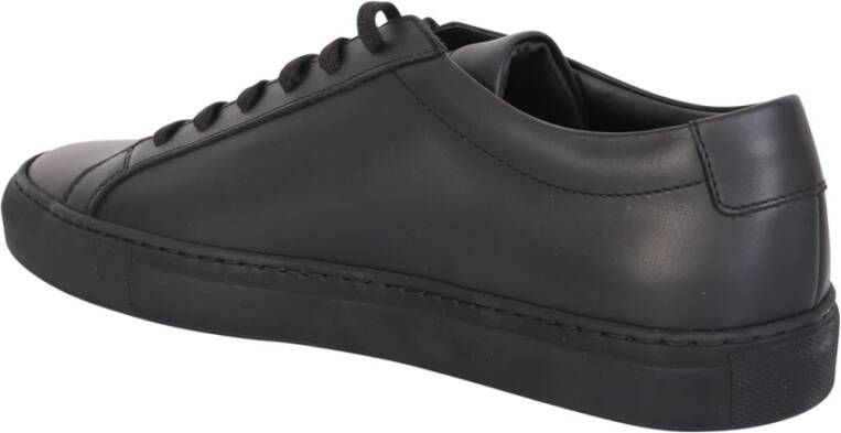 Common Projects Zwarte Leren Achilles Sneakers Black Dames