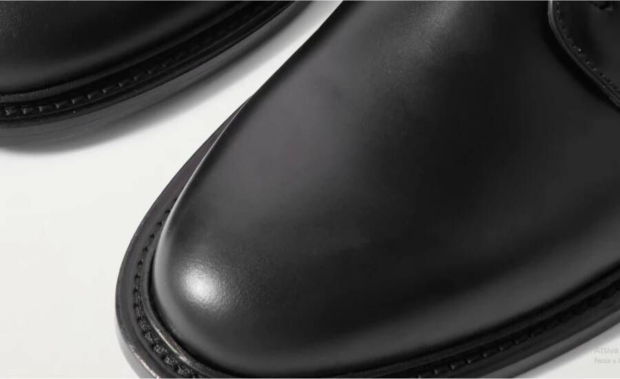Common Projects Zwarte leren derby schoenen