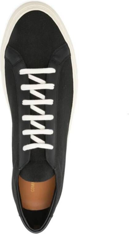 Common Projects Zwarte Veterschoenen Amandel Teen