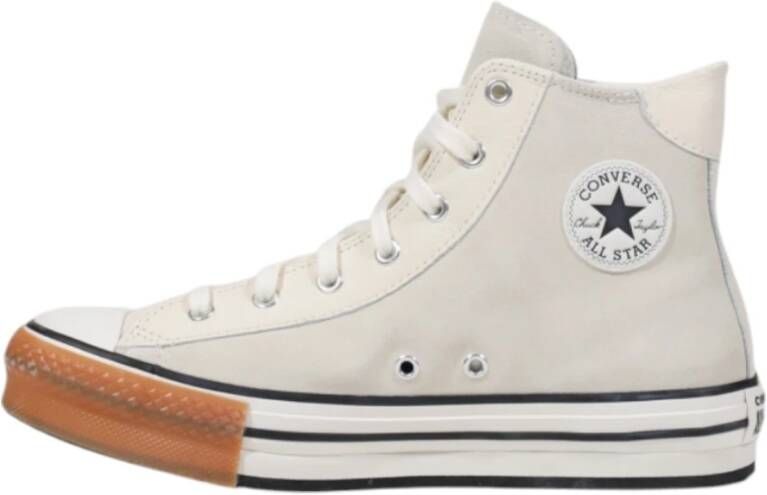 Converse Beige Leren Veterschoenen